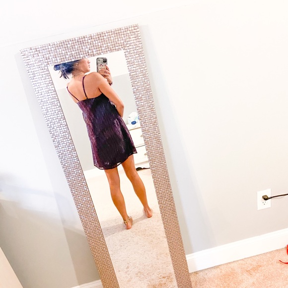 Francesca's Purple Sparkly Dress - Picture 2 of 5